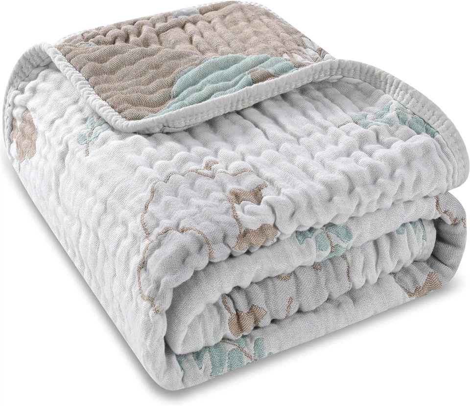 Ultra Soft Muslin Baby Blanket, Made Of Viscose From Bamboo And Muslin From Cotton, Bed Blanket For Babies, Toddlers, Boys, And Girls Ultra Soft Muslin Baby Blanket, Made Of Viscose From Bamboo And Muslin From Cotton, Bed Blanket For Babies, Toddlers, Boys, And Girls